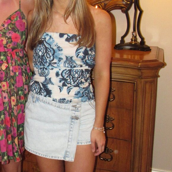 Zara Patterned Tube Top - Picture 1 of 3